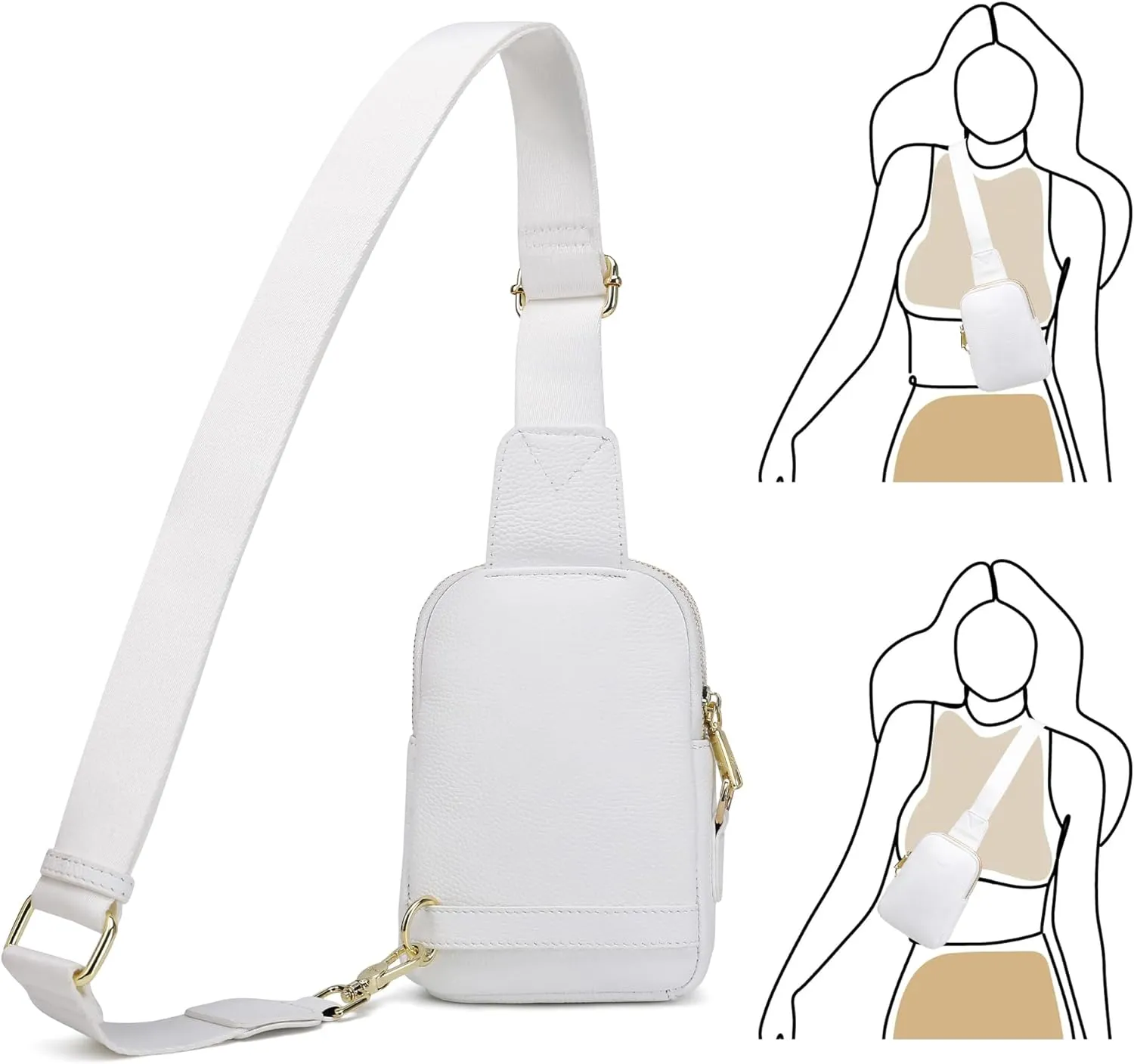 Haytijoe Small Crossbody Sling Bag for Women Travel Purses Anti Theft Cross Body Bag for Woman Fanny Packs