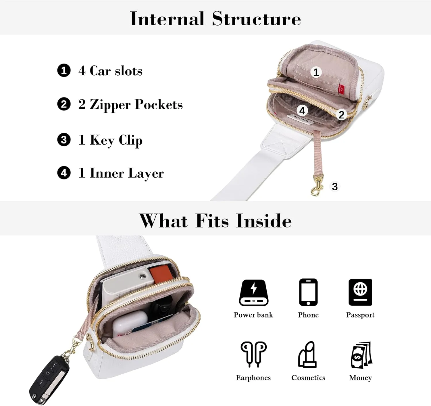Haytijoe Small Crossbody Sling Bag for Women Travel Purses Anti Theft Cross Body Bag for Woman Fanny Packs