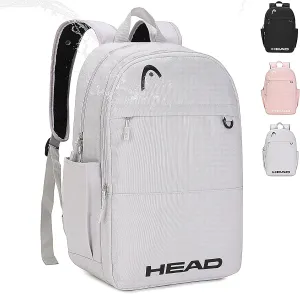 HEAD Waterproof Travel Backpack for Women & Men, Lightweight Laptop Backpack Computer Bags fits 15.6 inch Notebook, Casual Daypack College Backpacks for Weekender Overnight/Sports Gym/Work/Fitness