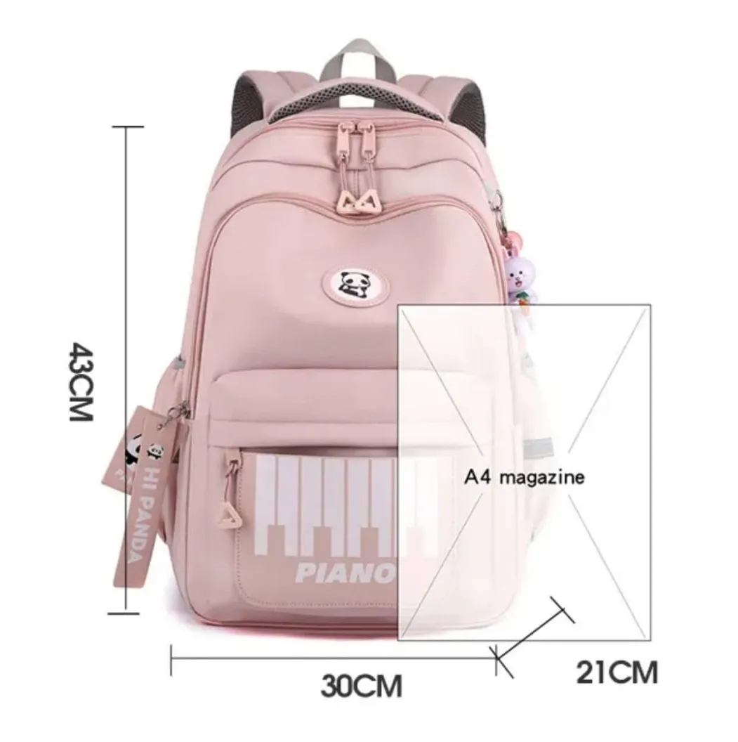 Hi Panda Piano Backpack - Cool, Spacious & Lightweight School Bag