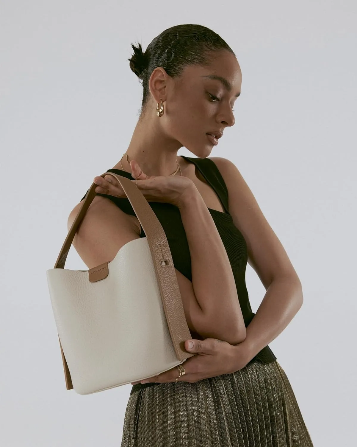 Hobo Purse, PU Leather Shoulder Bag, Tote Handbag for Work and Travel
