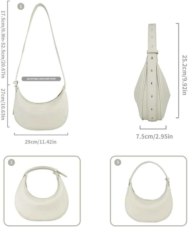 Hobo Purses for Women Trendy Handbags Small Tote Shoulder Crossbody Bag Satchel for Work Travel 2024