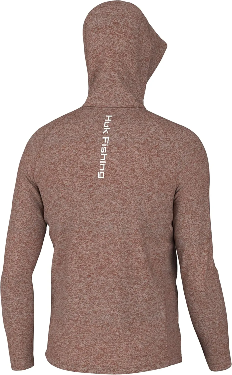 HUK Men's Pursuit Heather Hoodie, Sun Protecting Fishing Shirt with Hood
