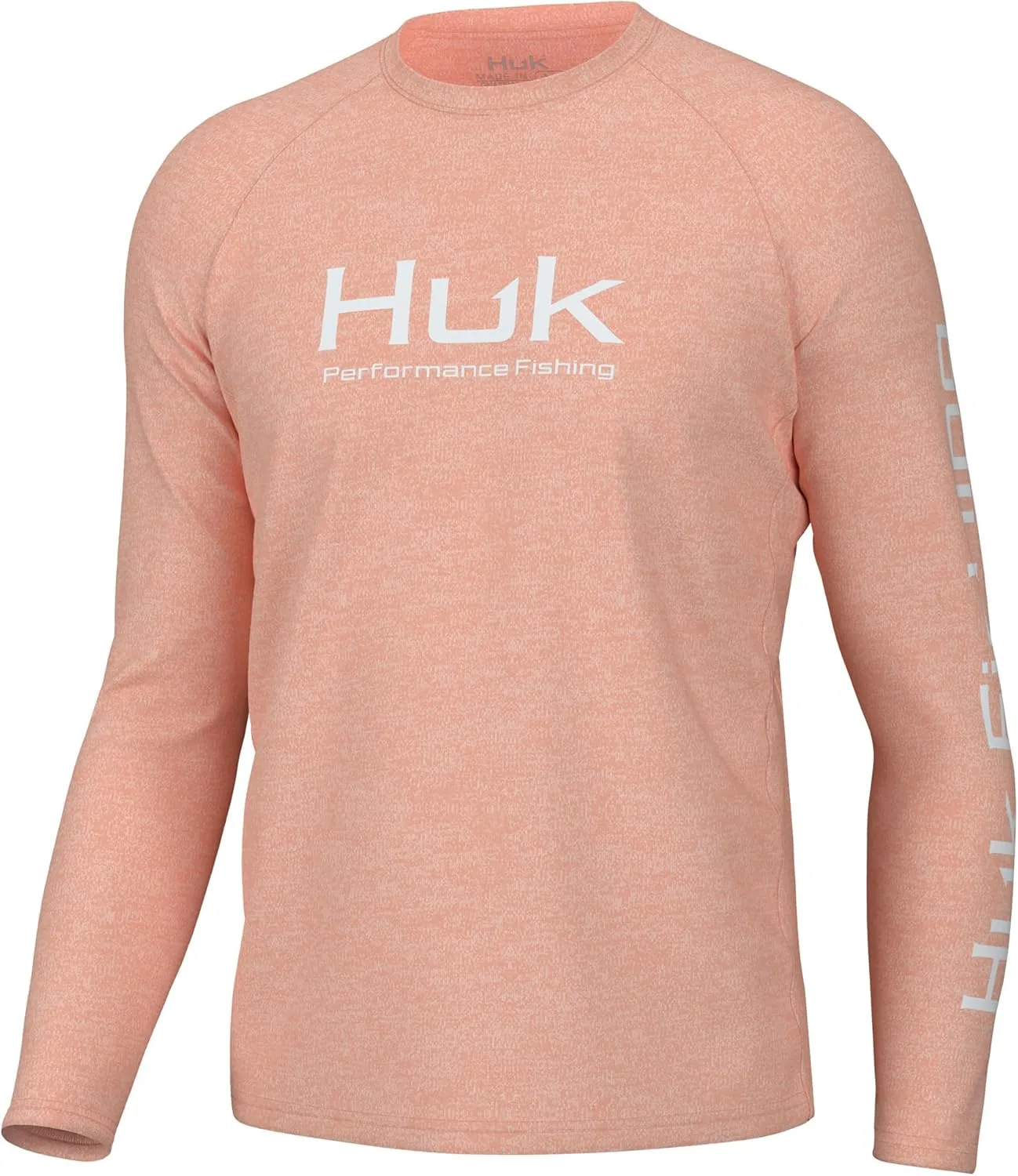 HUK Men's Pursuit Heather Long Sleeve, Fishing Shirt