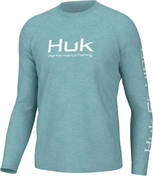 HUK Men's Pursuit Heather Long Sleeve, Fishing Shirt