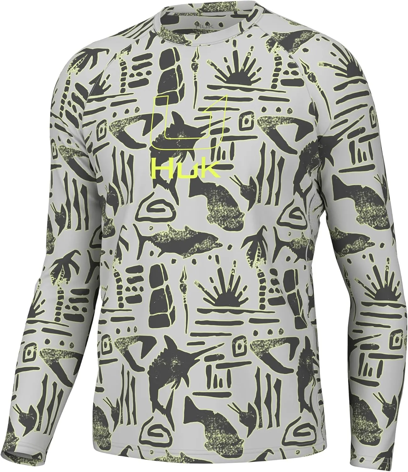 HUK Men's Pursuit Pattern Long Sleeve, Performance Fishing Shirt