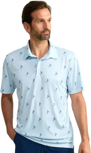 HUK Men's Pursuit Pattern, Performance Short Sleeve Polo Shirt