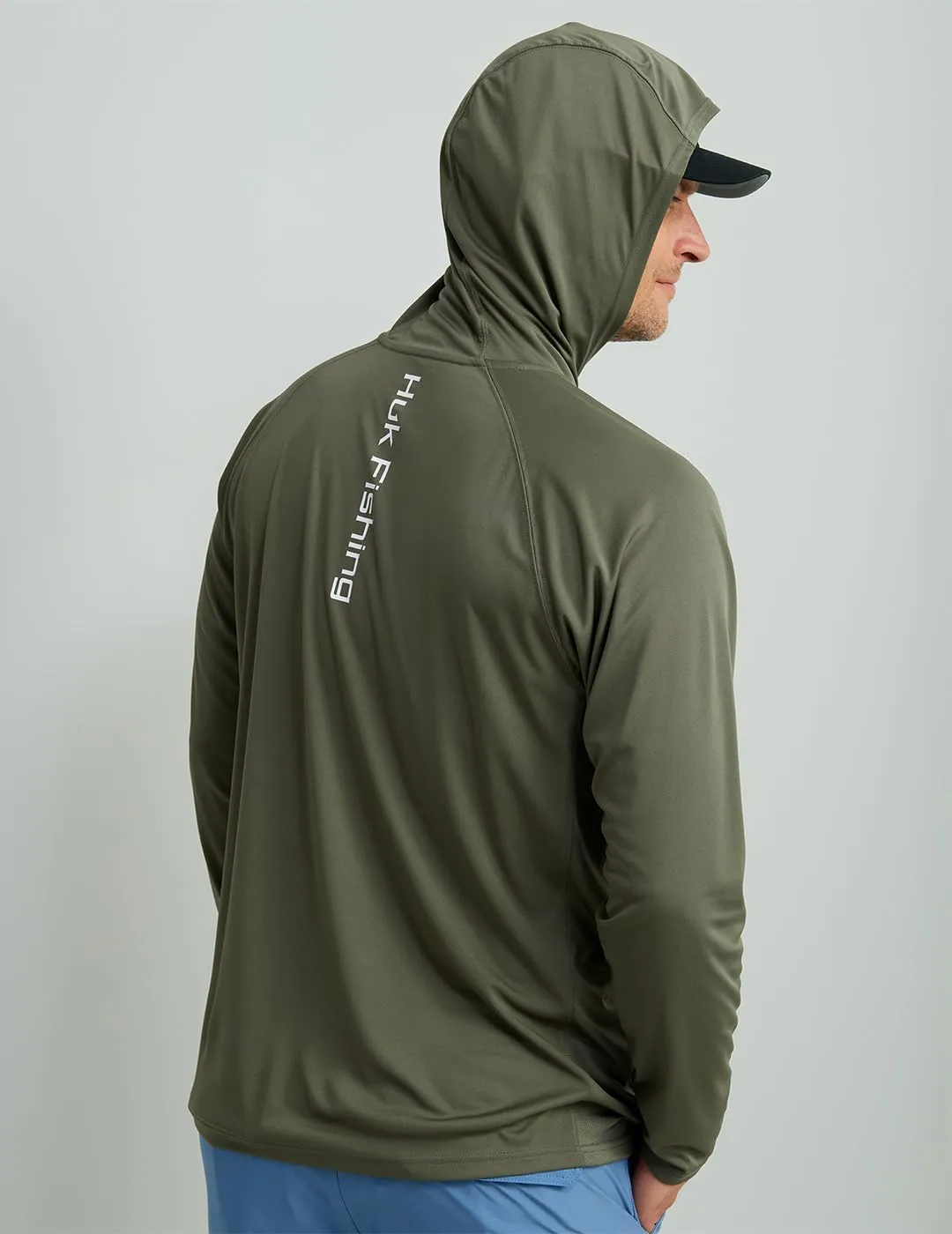 HUK Men's Pursuit Vented Long Sleeve Hoodie, Fishing Shirt with Hood