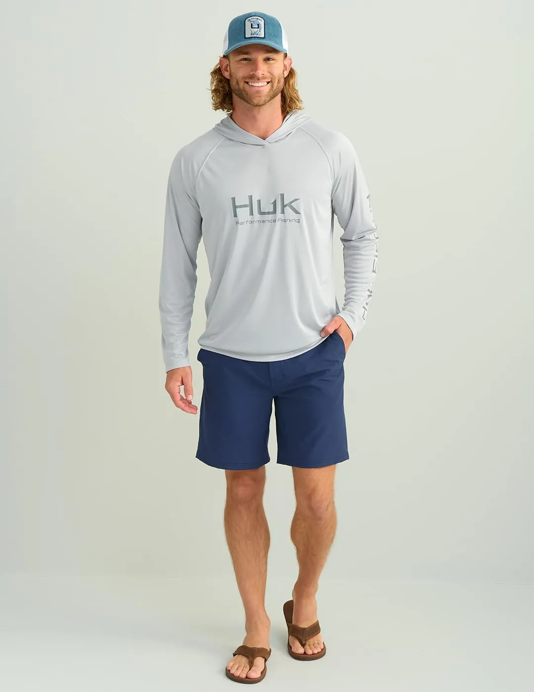 HUK Men's Pursuit Vented Long Sleeve Hoodie, Fishing Shirt with Hood