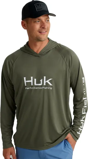 HUK Men's Pursuit Vented Long Sleeve Hoodie, Fishing Shirt with Hood