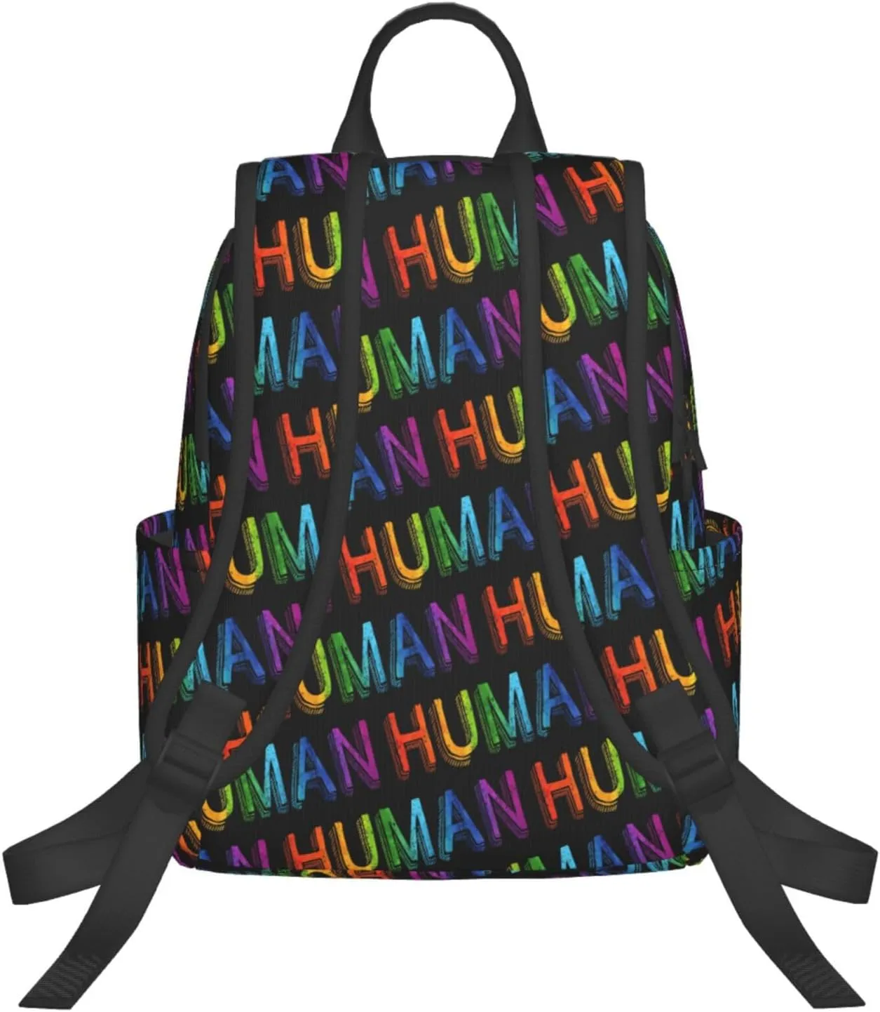 Human LGBT Rainbow Gay Pride Travel Laptop Backpack Casual Backpacks Double Shoulder Daypack Notebook Rucksack Work Bags Sports Bag for Hiking Camping Beach