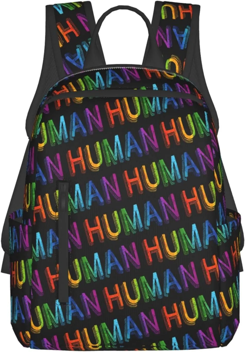 Human LGBT Rainbow Gay Pride Travel Laptop Backpack Casual Backpacks Double Shoulder Daypack Notebook Rucksack Work Bags Sports Bag for Hiking Camping Beach