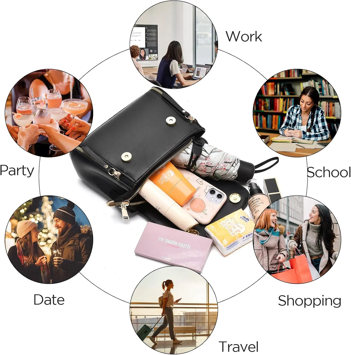 I IHAYNER Fashion Purses and Handbags for Women Top Handle Bag Girls Small Crossbody Shoulder Bag for Ladies with Kitty Purse