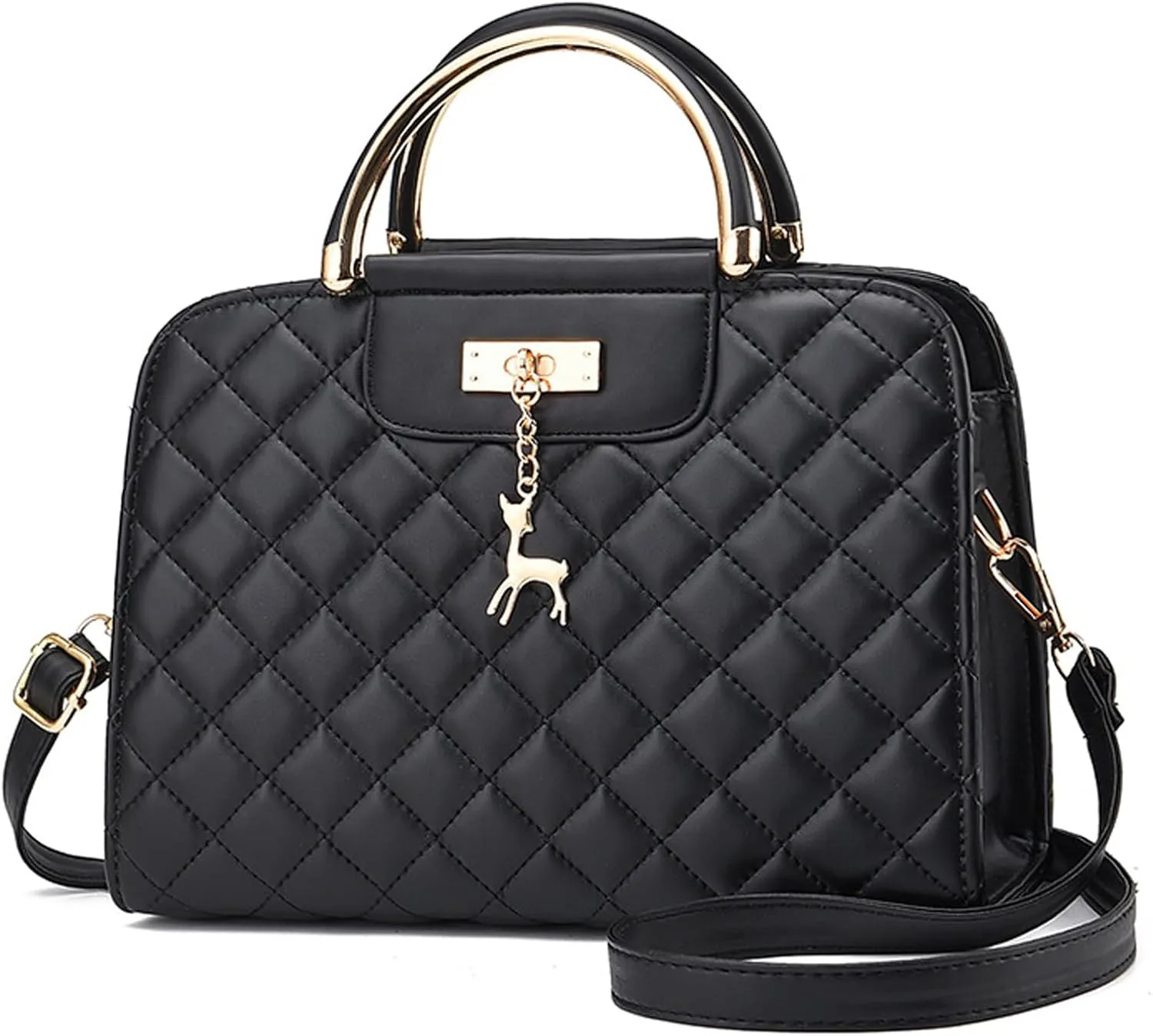 I IHAYNER Purses and Handbags for Women Plaid Satchel Shoulder Bag Top Handle Tote Bag Zipper Crossbody Purse