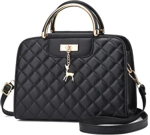 I IHAYNER Purses and Handbags for Women Plaid Satchel Shoulder Bag Top Handle Tote Bag Zipper Crossbody Purse