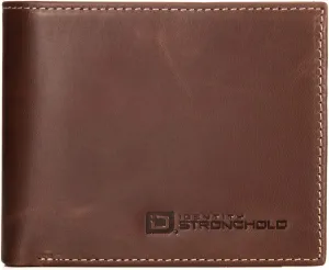 ID Stronghold Extra Capacity Bifold Wallet for Men - RFID Blocking Genuine Leather Wallet Luxury Brown