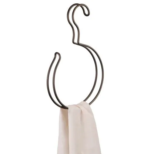 iDesign Classico Over the Rod, Closet Accessory Organizer for Scarves, Pashminas, Handbags - Loop, Bronze