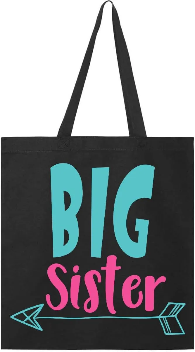 inktastic Big Sister, Older Sister, Arrow, Sibling, Family Tote Bag