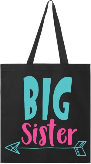 inktastic Big Sister, Older Sister, Arrow, Sibling, Family Tote Bag