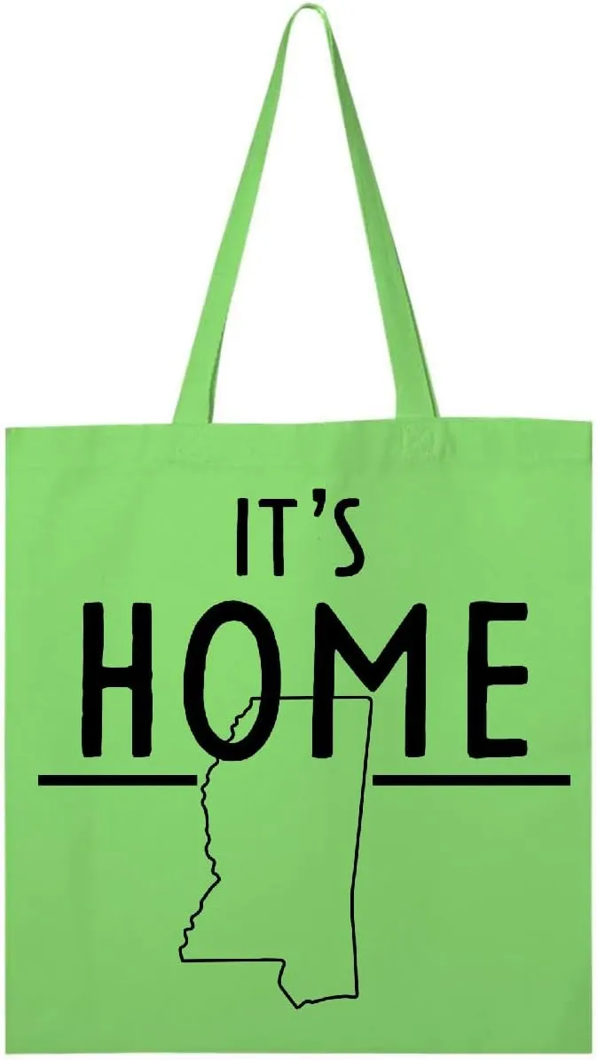 inktastic It's Home- State Of Mississippi Outline Tote Bag