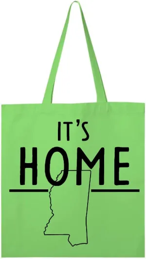 inktastic It's Home- State Of Mississippi Outline Tote Bag