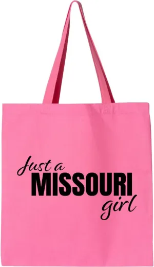 inktastic Just a Missouri Born and Raised Tote Bag