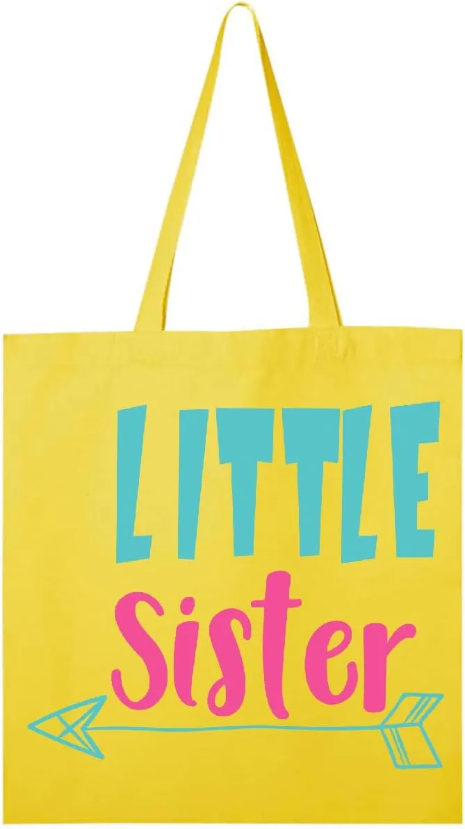 inktastic Little Sister, Younger Sister, Arrow, Sibling Tote Bag