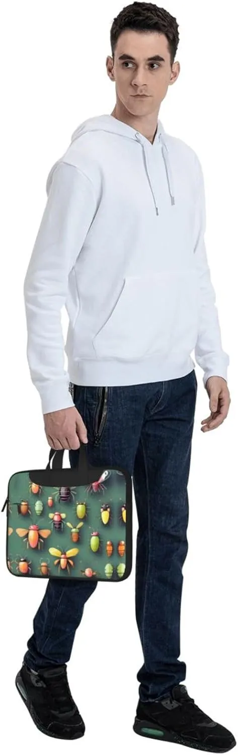 Insect Atlas Prints Laptop Bag - with Soft Interior, Multiple Pockets - Ideal for Men, Travel and Business