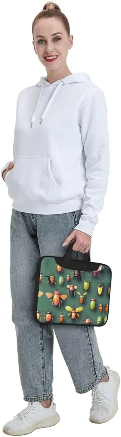 Insect Atlas Prints Laptop Bag - with Soft Interior, Multiple Pockets - Ideal for Men, Travel and Business