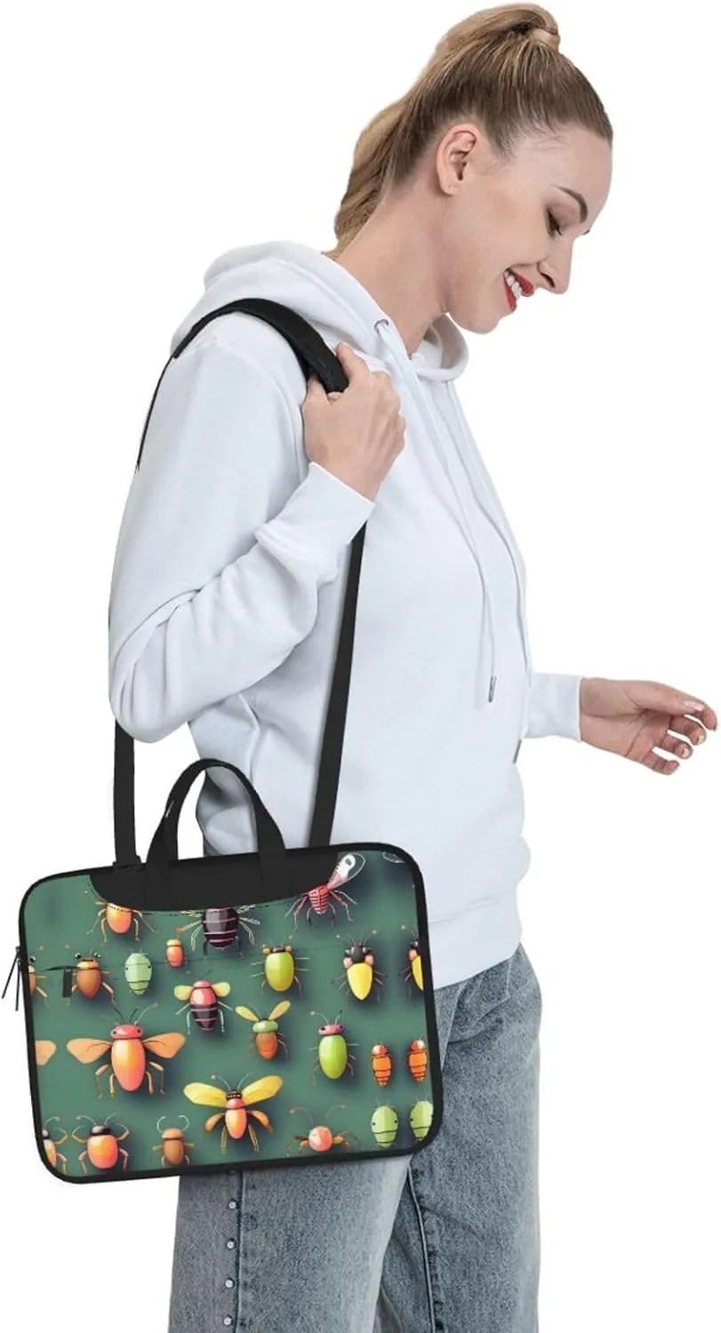 Insect Atlas Prints Laptop Bag - with Soft Interior, Multiple Pockets - Ideal for Men, Travel and Business