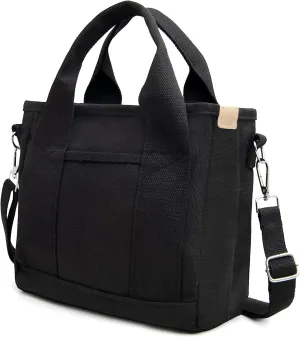IwIeIaIrI Canvas Tote Bag for Women with Multi Pockets,Trendy Shoulder Handbag with Compartments for shopping,Work,Beach