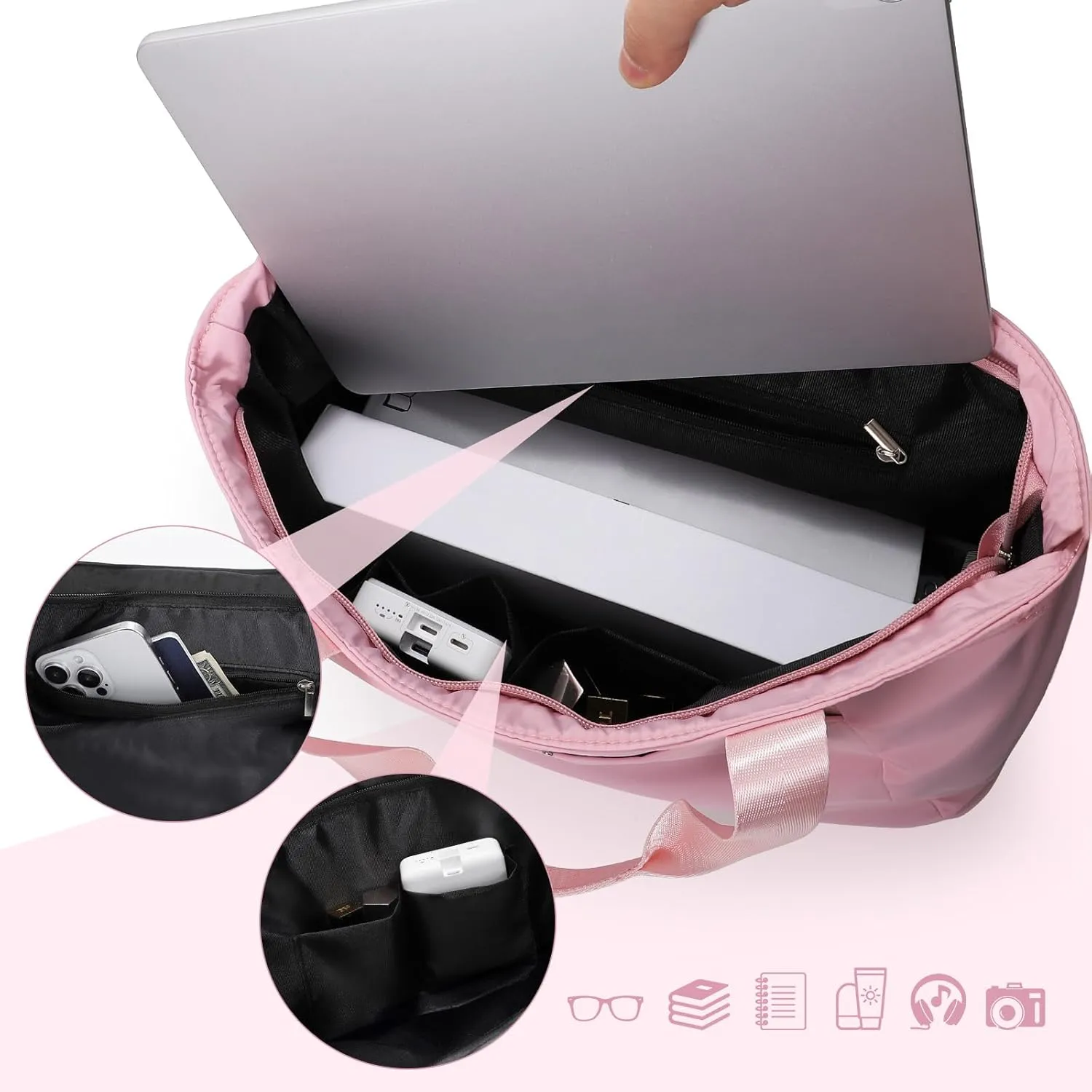 JASGOOD Tote Bag for Women Foldable Tote Bag for Travel Large Shoulders Bags Handbags