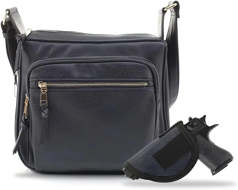 JESSIE & JAMES | Concealed Carry RFID Blocking Crossbody Purse for Women with Lock and Key