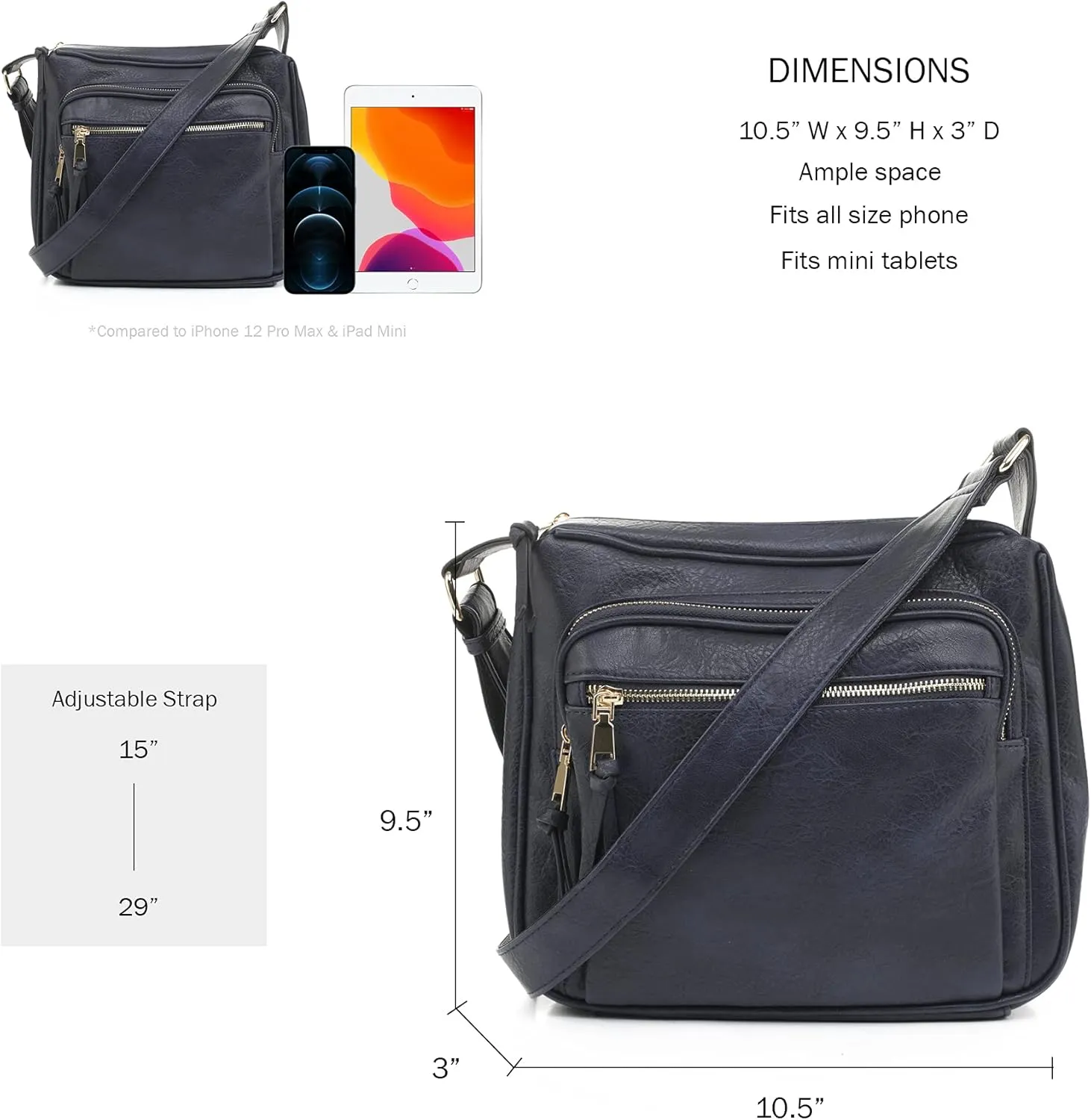 JESSIE & JAMES | Concealed Carry RFID Blocking Crossbody Purse for Women with Lock and Key