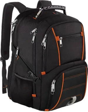 Jiefeike Travel Laptop Backpack for Men,17.3inch Traveling College Bookbag for Boys,Extra Large Capacity Backpack with USB Charger Port,TSA Friendly Flight Approved,RFID Anti-Theft,Water Resistant