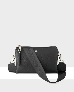 Josie Small 3 Compartment Crossbody Bag with Monogram Strap