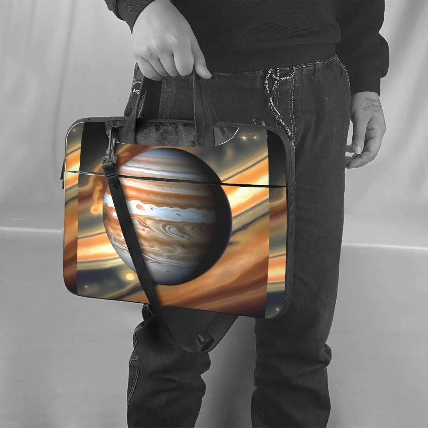 Jupiter Landscape Shockproof Portable Shoulder Laptop Bag For Daily Work Business Meetings