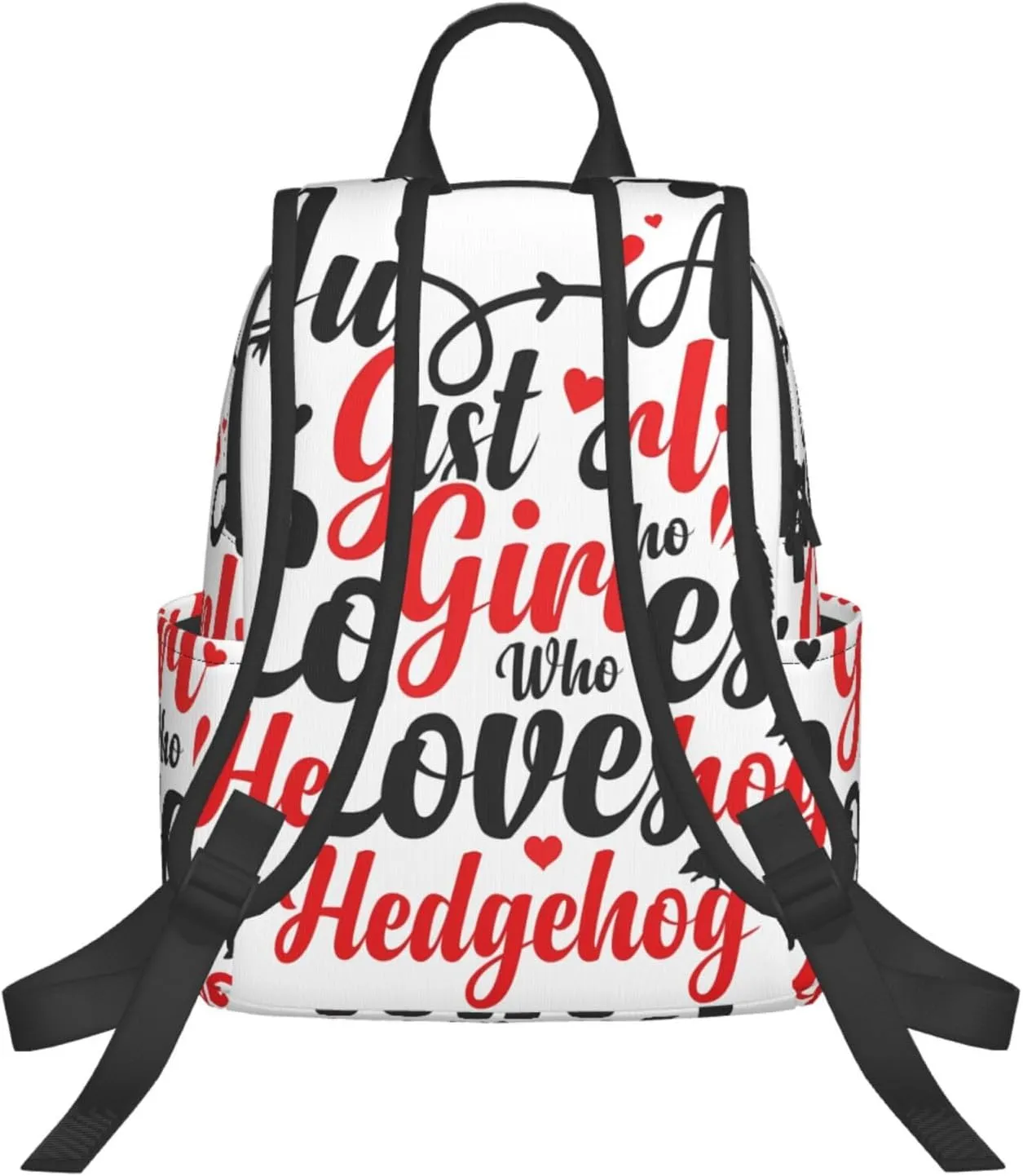 Just a Women Who Loves Hedgehog Travel Laptop Backpack Casual Backpacks Double Shoulder Daypack Notebook Rucksack Work Bags Sports Bag for Gym Hiking Camping Beach