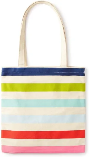 kate spade new york Canvas Tote Bag with Interior Pocket, Candy Stripe