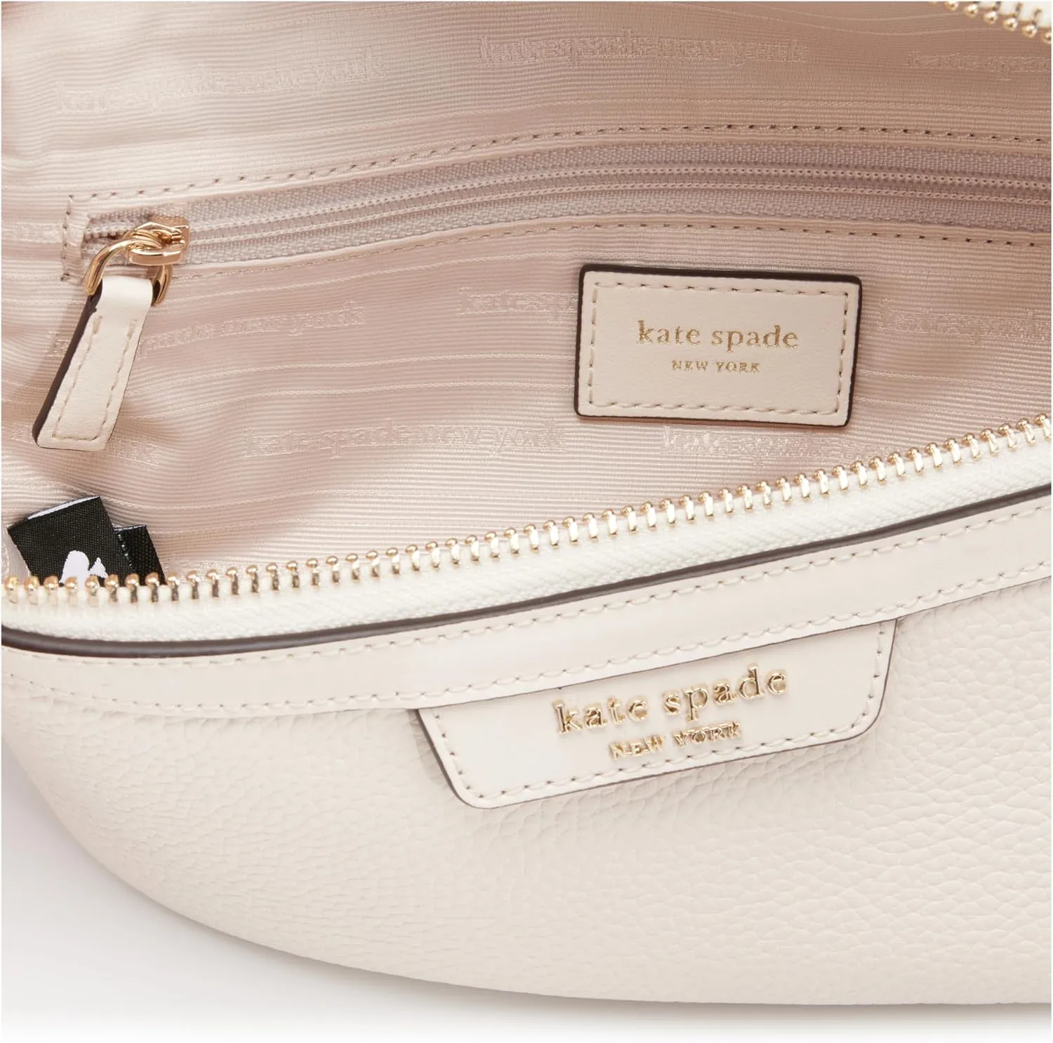 kate spade new york Hudson Pebbled Leather Belt Bag, Parchment