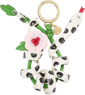 kate spade new york Sammy Smooth Leather Bag Charm, Black Multi