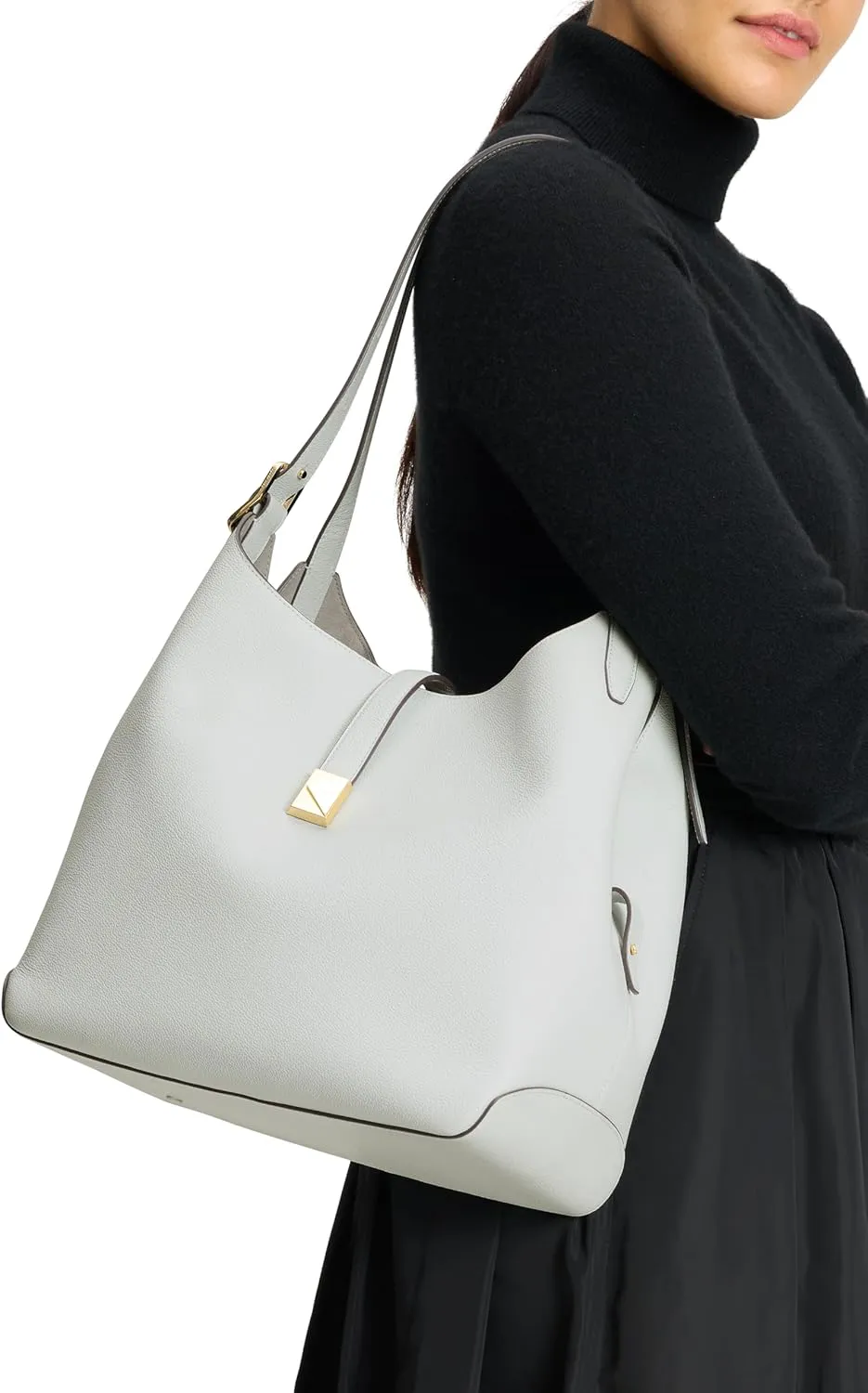 kate spade new york Women's Deco Pebbled Leather Large Shoulder Bag