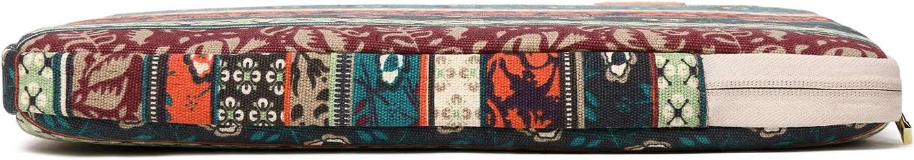 kayond Water-Resistant Canvas 17 Inch Laptop Sleeve-Red Bohemia