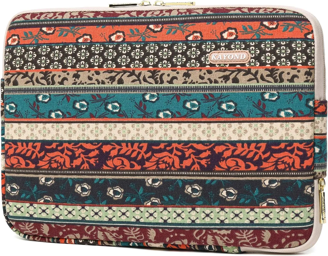 kayond Water-Resistant Canvas 17 Inch Laptop Sleeve-Red Bohemia