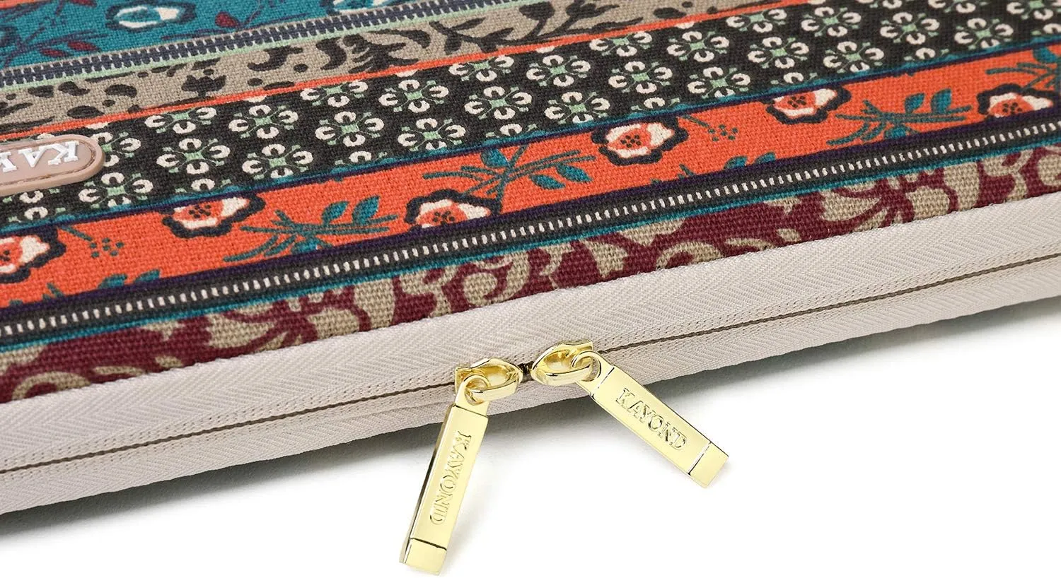 kayond Water-Resistant Canvas 17 Inch Laptop Sleeve-Red Bohemia