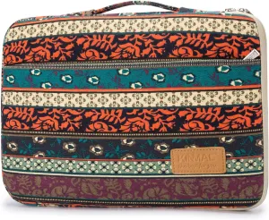 Kinmac 360 Degree Protective Laptop Sleeve Case Bag with Handle for MacBook Air 15 inch and 15 inch-15.6 inch HP Lenovo Dell ASUS Acer Notebook Computer (Bohemian)