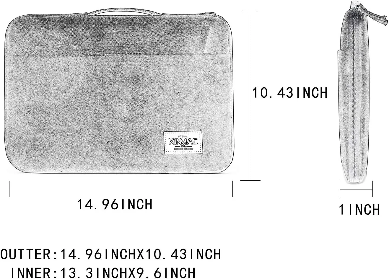 Kinmac 360 Degree Protective Laptop Sleeve Case Bag with Handle for MacBook Air 15 inch and 15 inch-15.6 inch HP Lenovo Dell ASUS Acer Notebook Computer (Bohemian)