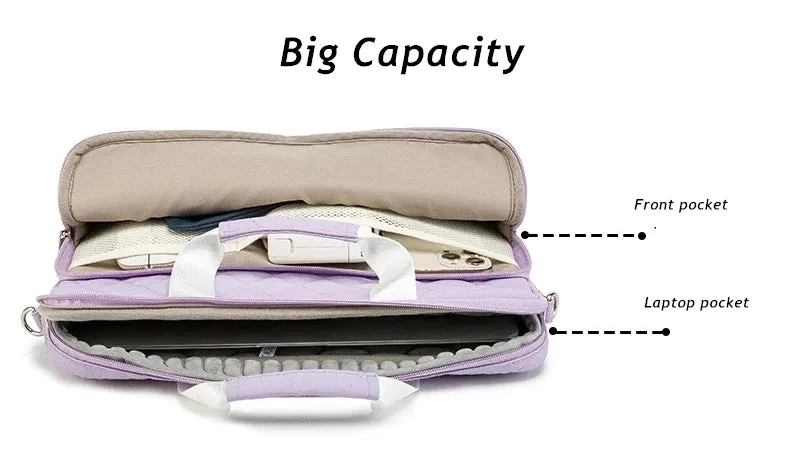 Kinmac 360° Super shockproof  13.3 Inch Laptop Shoulder Bag ( Eva Bubble protection, Waterproof Fabric, Luggage Strap, Extra Pockets) -Black