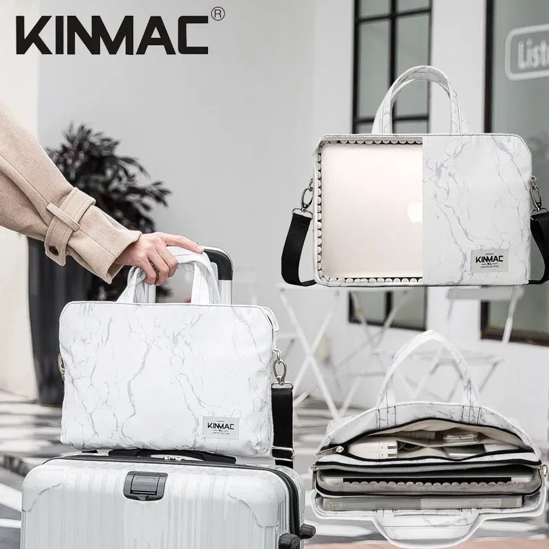 Kinmac 360° Super shockproof  13.3 Inch Laptop Shoulder Bag ( Eva Bubble protection, Waterproof Fabric, Luggage Strap, Extra Pockets) - Blue