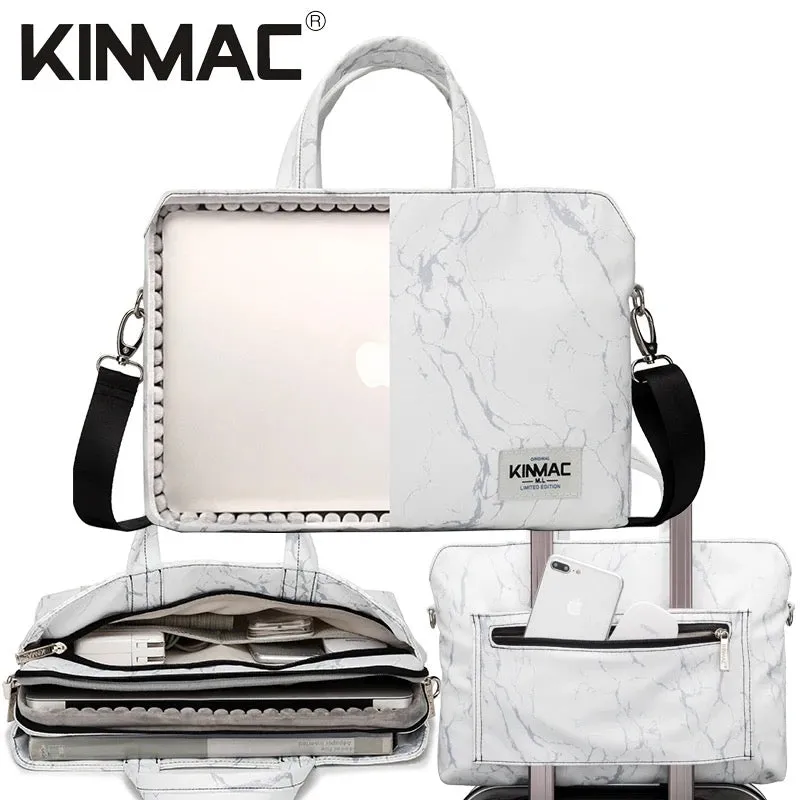 Kinmac 360° Super shockproof  13.3 Inch Laptop Shoulder Bag ( Eva Bubble protection, Waterproof Fabric, Luggage Strap, Extra Pockets) - Blue